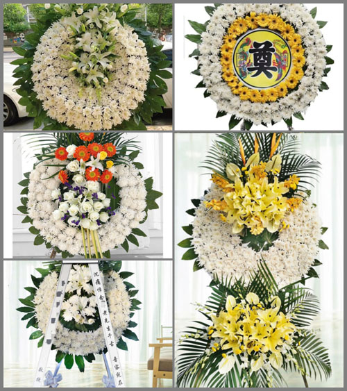 山东青岛莱西市马连庄镇垛山前村花圈速递
